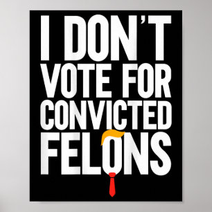 Affiche Ne votez pas pour Felons Condamnés Anti-Trump (sur
