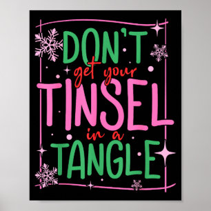 Affiche Ne vous emmêlez pas dans votre strass Noël drôle