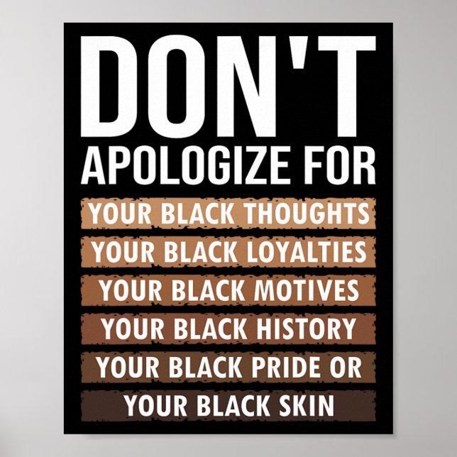 Affiche Ne vous excusez pas pour votre peau noire Juneteen (Devant)