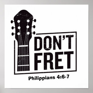 Affiche Ne vous inquiétez pas (Philippiens 4:6-7) Guitare 