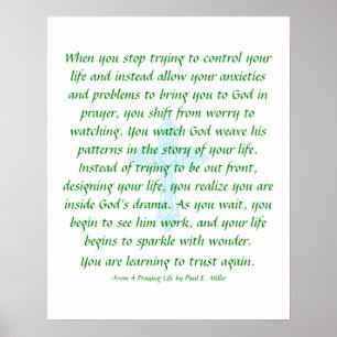 Affiche Ne vous inquiétez pas - priez et observez