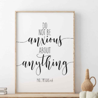 Affiche Ne Vous Préoccupez De Rien, Philippiens 4:6