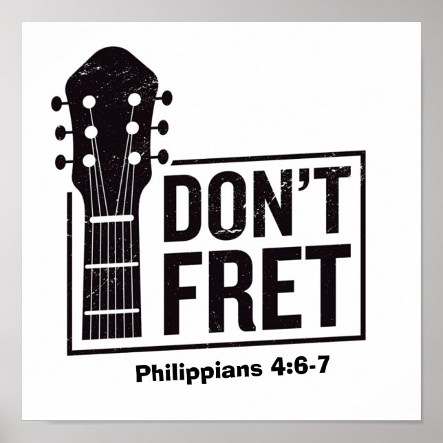 Affiche Ne vous tracassez pas (Philippiens 4:6-7) Guitare (Devant)
