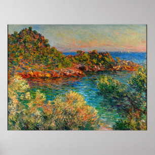 Affiche Near Monte Carlo, famous painting by Claude Monet,