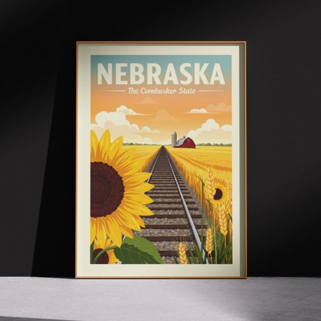 Affiche Nebraska vintage (Créateur téléchargé)