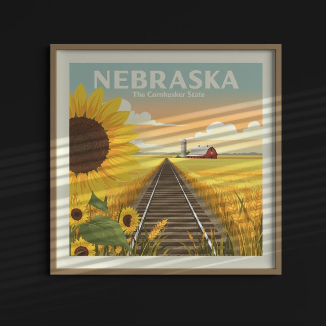 Affiche Nebraska vintage (Créateur téléchargé)