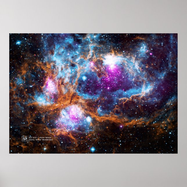 Affiche Nebula au homard, NGC 6357 - Merveilleuse "hiver"  (Devant)