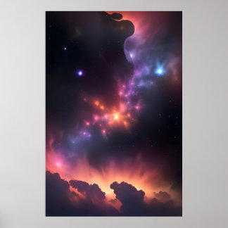 Affiche Nebula cosmique et galaxie