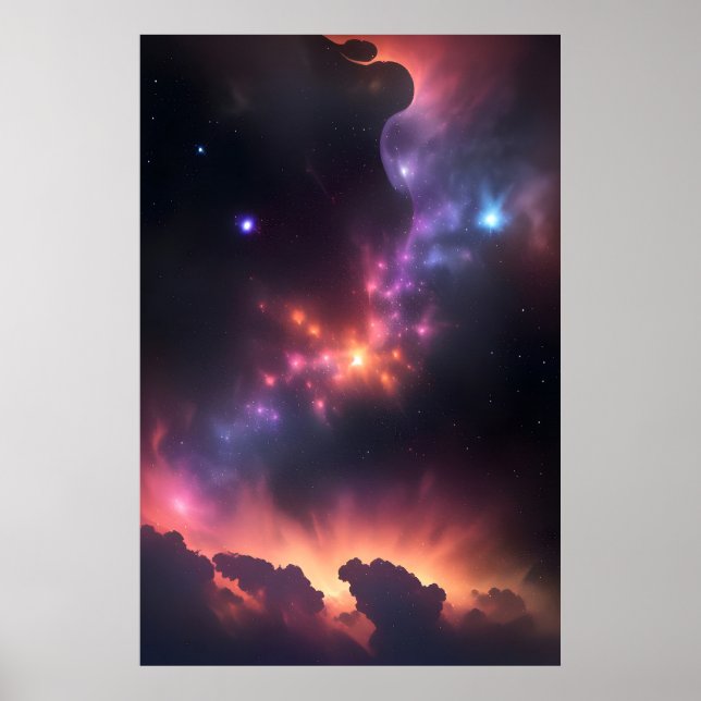 Affiche Nebula cosmique et galaxie (Devant)