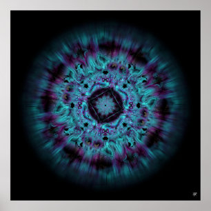 Affiche Nebula Iris - motif abstrait coloré v6