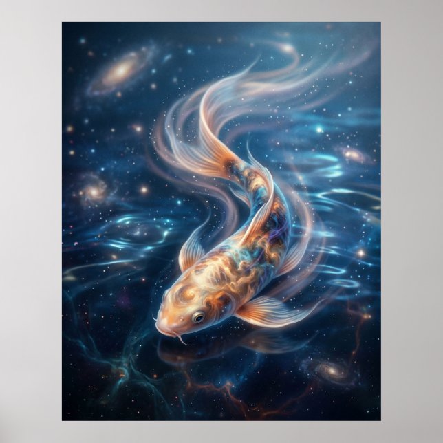 Affiche Nebula Koi Cosmic Waters (Devant)