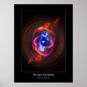 Affiche Nebula oculaire des chats - géant rouge en expansi