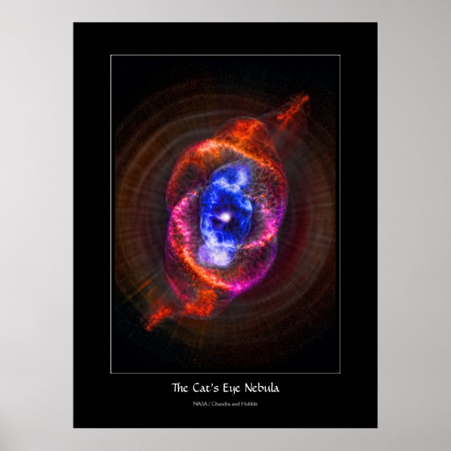Affiche Nebula oculaire des chats - géant rouge en expansi (Devant)