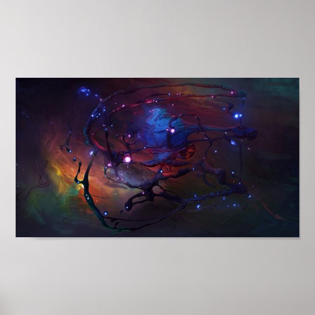 Affiche Nebula peinture par Brian le Tracer (Devant)