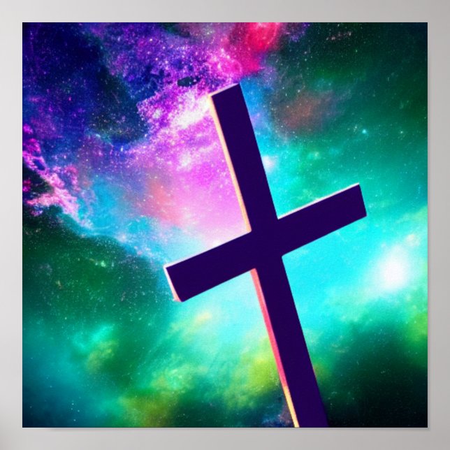 Affiche Nebula turquoise avec l'affiche d'Spacescape (Devant)