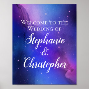 Affiche Nebula violette Art céleste Mariage spatial