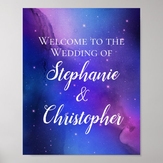 Affiche Nebula violette Art céleste Mariage spatial (Devant)