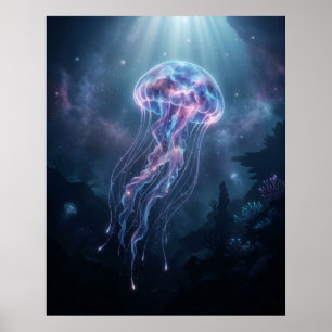 Affiche Nébuleuse Méduse Océan Cosmique