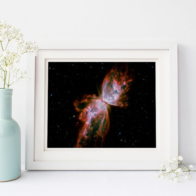 Affiche Nébuleuse papillon Photo de l'espace céleste (Butterfly Nebula Celestial Space Photo Poster)