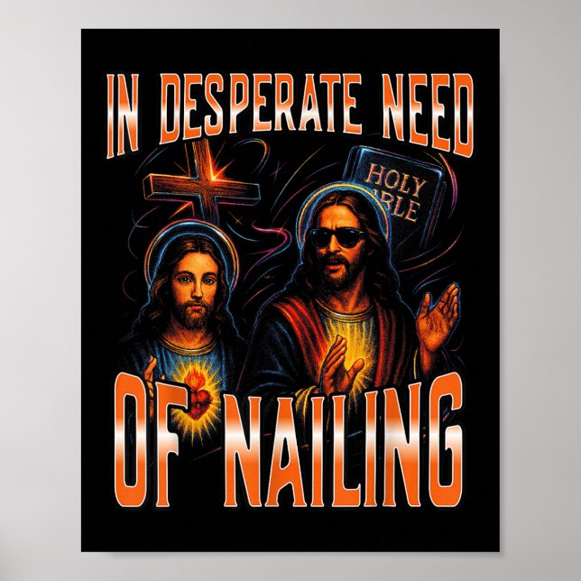 Affiche Nécessité désespérée de clouer la Sainte Bible Mèm (Devant)