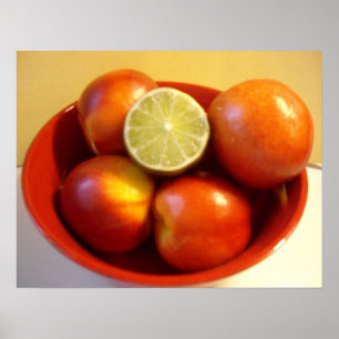 Affiche Nectarines et chaux
