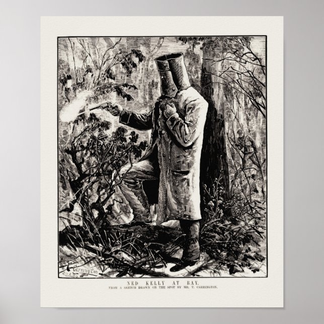 Affiche Ned Kelly Faisant Dernière Position À Glenrowan (Devant)