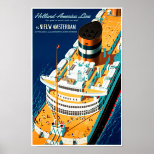 Affiche néerlandaise de Vintage voyage