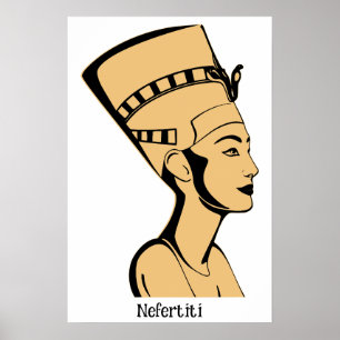 Affiche Nefertiti Bust portrait reine égyptienne