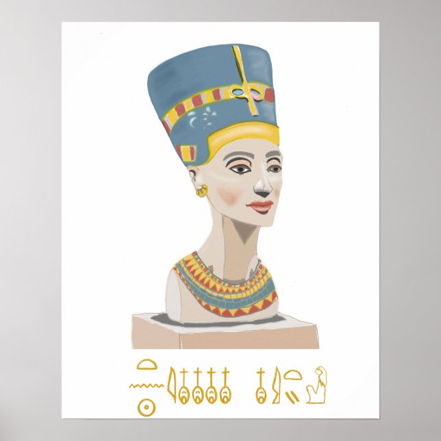 Affiche Nefertiti et Cartouche 1 (Devant)