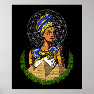 Affiche Nefertiti La déesse de la reine égyptienne Mytholo
