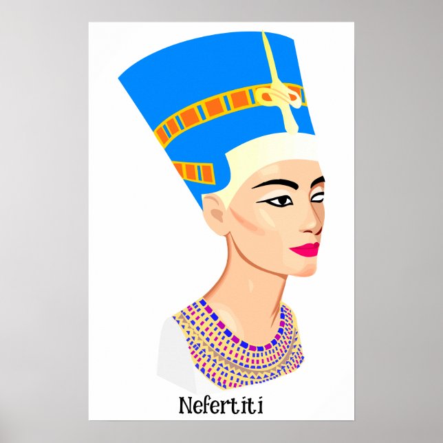 Affiche Nefertiti portrait de reine égyptienne (Devant)