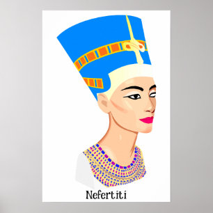 Affiche Nefertiti portrait de reine égyptienne