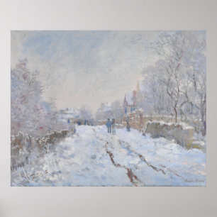 Affiche Neige à Argenteuil (par Claude Monet)