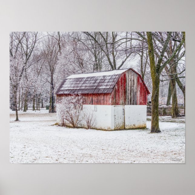 Affiche Neige À La Grange Rouge (Devant)