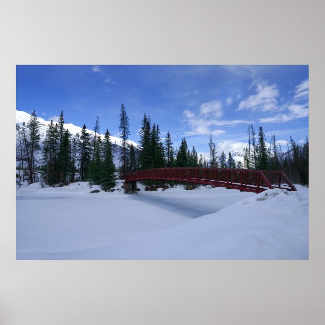 Affiche Neige À La Voie Trailhead De La Rivière Simpson Ri (Devant)