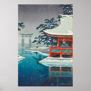 Affiche Neige à Miyajima par Tsuchiya Koitsu