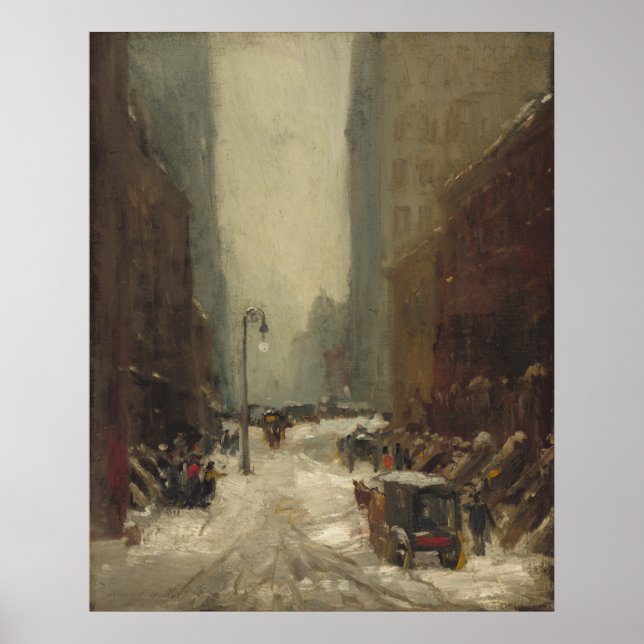 Affiche Neige à New York (hiver à New York) (Devant)