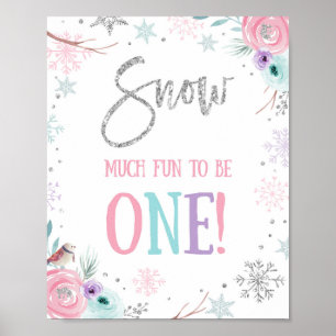 Affiche Neige beaucoup amusant pour être un premier annive
