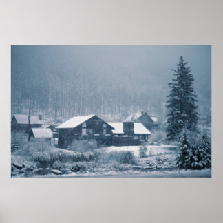 Affiche Neige Dans Les Imprimés En Aspen