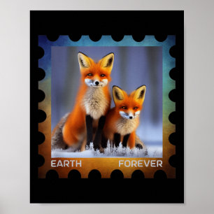 Affiche Neige de la Terre pour une protection De l'environ