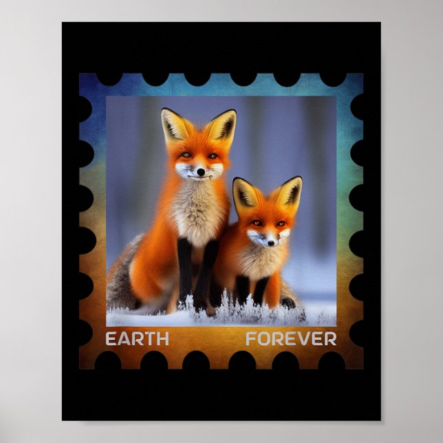 Affiche Neige de la Terre pour une protection De l'environ (Devant)