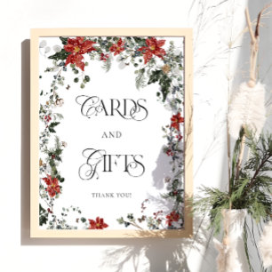 Affiche Neige en amour Hiver Floral Cartes et Cadeaux Post