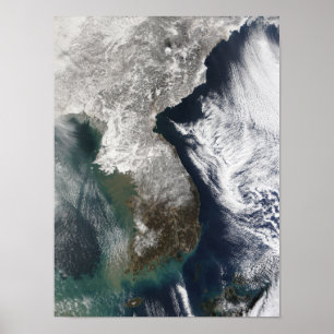 Affiche Neige en Corée