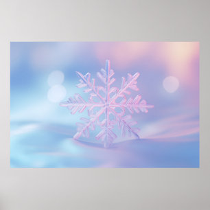 Affiche Neige Flake Nature Serene Tranquille Paix
