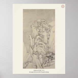 Affiche Neige sur la falaise occidentale - Hongren, Dynast