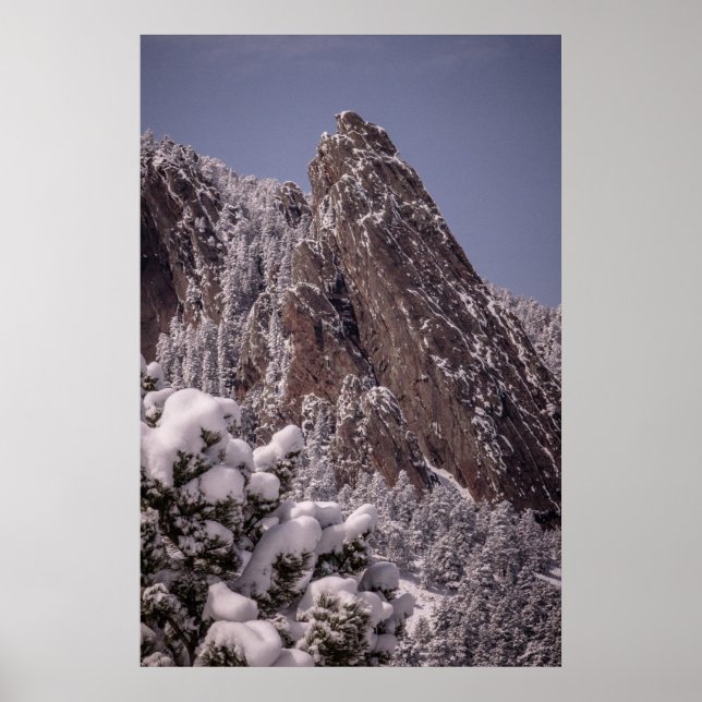 Affiche Neige sur les Flatirons (Devant)