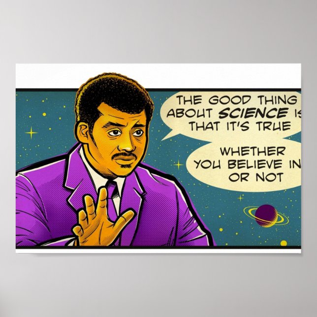 Affiche Neil Tyson Cite La Chemise La Bonne Chose De La Sc (Devant)