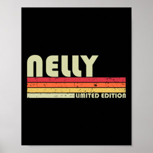 Affiche Nelly Nom Personnalisé Rétro Vintage 80s 90s Naiss