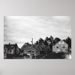 Affiche Nelscott, Oregon Cottages sur l'océan Pacifique