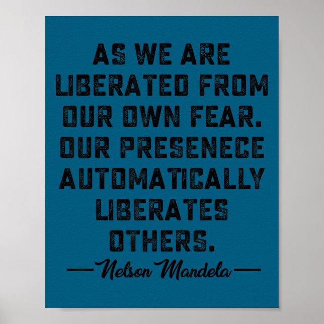 Affiche Nelson Mandela's Motivational Quote  (Devant)